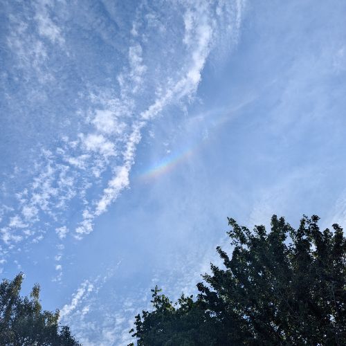 Rainbows, no matter how small, represent our dreams. They appear and disappear in the blink of an eye so keeping them on our mind is important